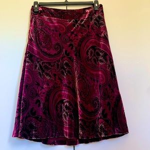 Red paisley Banana Republic skirt size 8
